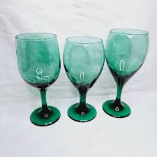 Vintage Juniper Dark Green Libbey Premier Stemware - Etsy