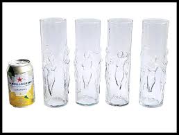 1960s Vintage Libbey "La Femme" Highball Glasses, Set of 4. For Sale at Ruby Lane