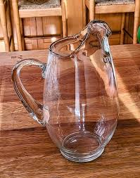 Vintage Collectible Large MCM Pitcher Holds 10 Cup Crystal ...