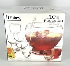 Libbey 10-piece Selene Punch Bowl Set 55466 for sale online ...