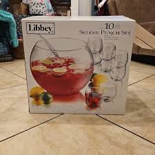 LIBBEY | Selene Punch Bowl Set, 10 Piece NEW! for Sale in ...
