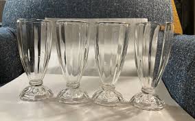 4 Vintage Soda Fountain Parfait Ice Cream Sundae Milkshake ...