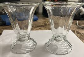 2 Vintage Libbey Ice Cream Sundae Parfait Soda Fountain ...