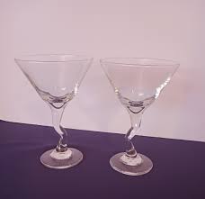 Vintage Libbey Z Stem Martini Glasses: 90s Barware Set - Etsy