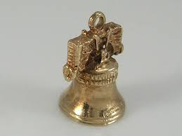 Vintage 3D 9ct Gold Liberty Bell Charm. H/MK 1965 Movable ...