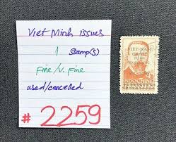 VIET MINH stamps, 1 USED/CANCELLED Stamps, SCV 2009 ...