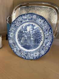 LIBERTY BLUE STAFFORDSHIRE IRONSTONE INDEPENDENCE HALL ...