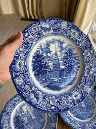 Vintage Liberty Blue Staffordshire Dinner Plate - Etsy