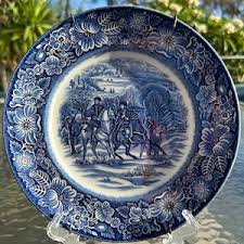 STAFFORDSHIRE IRONSTONE Liberty Blue Plate, Washington at Valley Forge, Made in England Collectors Plate, Historic Colonial Scenes - Etsy