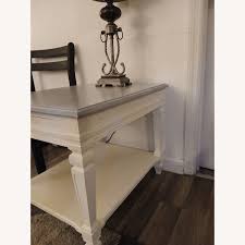 Antique End Table Whitewashed - AptDeco