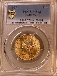 1907 $10 gold liberty head Eagle PCGS MS 62 | eBay