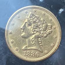 1886 - $5 / Five Dollar - Liberty Head - Half Eagle - Gold ...