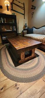 Rustic Farmhouse Coffee Table Hand Hewn With. Broad Axe - Etsy