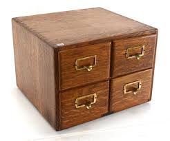 Sold at Auction: Hoskins Philadelphia Oak Index File Cabinet