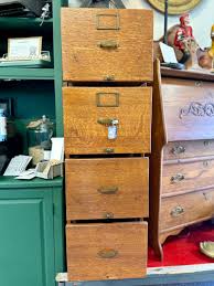 Library Bureau Sole Makers - Antique oak 4 drawer file ...