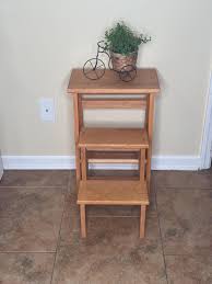 Handmade 3-step Folding Step Stool - Solid Cherry Wood ...