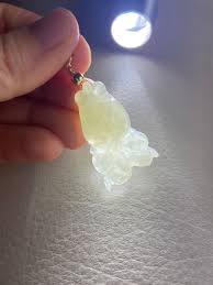 Fish Jadeite Jade Pendant, Light Green, Natural Grade A Jade ...