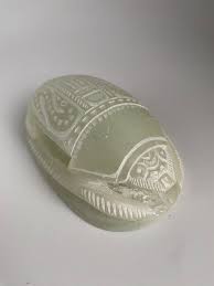 Vintage Egyptian Hand Carved Soapstone or Marble Beetle ...