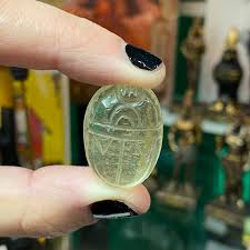 Libyan Gold Tektite Scarab Carving - Cast a Stone