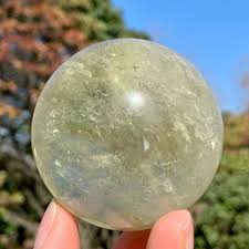 247G Rainbow！Natural Yellow crystal Quartz Citrine sphere ...