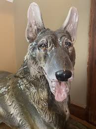 Vintage Ceramic GERMAN SHEPHERD Dog Statue (life size) | eBay