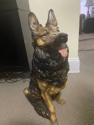 20th Century Shepherd Dog Life Size Sculpture | Chairish