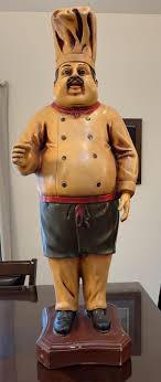 Vintage 44" Resin Chef Statue: Italian/french Restaurant ...