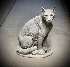 Massive Mountain Lion Statue Large Cougar Sculpture Concrete ...