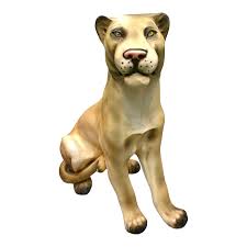 Late 20th Century Vintage Cougar Statue Life Size Mountain ...