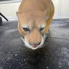 Cougar Life Size Wild Cat Jungle Animal Statue Decor – LM ...