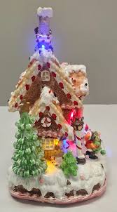 Gingerbread Santa Bear Bake Shop Christmas Village House 8 ...