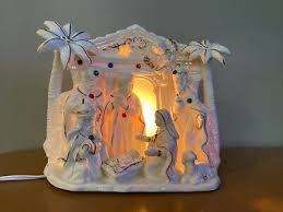 NATIVITY SCENE LIGHTED NIGHT LIGHT Golden Grandeur ...