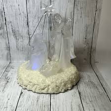 Lighted Large Nativity Clear Ice Sculpture Baby Jesus Mary ...