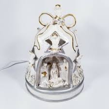 Nativity Cracker Barrel Bell Shape Lighted Holiday Christmas ...