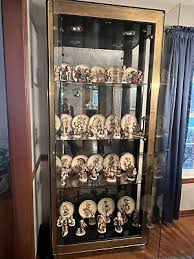 mastercraft ebonized metal and brass modern courier cabinet ...