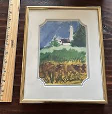 Vintage Lighthouse Framed Print; 8”x10”; Patrice Champean ...