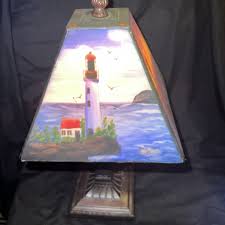 LIGHTHOUSE SHADE WITH ELECTRIC LAMP 14'' | eBay