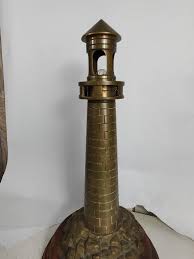 Mid Century Bronze Lighthouse on the Rocks Table Lamp c1940 ...