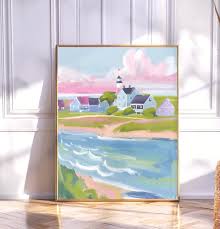 Nantucket Island Print: Beachy Coastal Art (digital Download ...