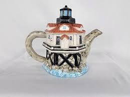 Lighthouse Teapot Geo Z. Lefton Thomas Point Shoal | eBay