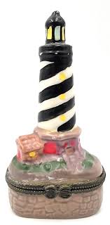 Lighthouse Ceramic Trinket Box | eBay