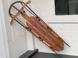 Sled ~ 55" Fleetwing Sled Made by Auto-wheel Coaster Co in New York ~ Antique Sled ~ Vintage Wood Sled ~ Farmhouse Antiques - Etsy