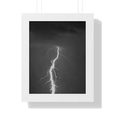Original Lightning Photography - Framed Vertical Poster- Wall ...