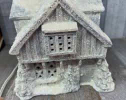 Ceramic Mold Lighted House Blue Sparkly 8.5” - Etsy