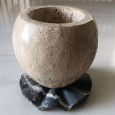 5 Inch Unique Round Decorative Travertine Marble Bowl/small ...