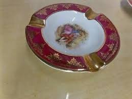 Two (2) Porcelain Limoges Castel France Ashtray Courting ...