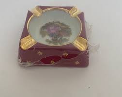 Limoges France Porcelain Ashtray Courting Couple Gold ...