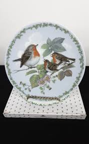 ROYAL COPENHAGEN Plate THE ROBINS -- Nature's Children ...