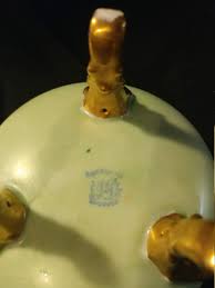 Vintage Royal Bayreuth 3 Footed Porcelain Powder Dish With ...