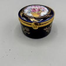 Vintage Limoges Porcelain Cobalt Trinkets, Porcelain Anniversary Gifts - Etsy